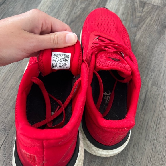 Adidas Scarlet and Black Athletic Sneakers - Picture 3 of 4